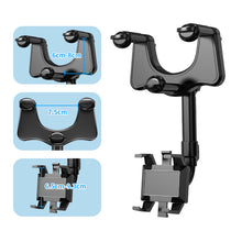 Load image into Gallery viewer, StitchGreen Mobile Phone Car Holder Universal Clips Silicone 360 Rotatable Retractable Rearview Mirror Phone Holder For Car