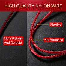 Load image into Gallery viewer, StitchGreen Nylon braided 10ft 3 in 1 usb 3.0 charger cable micro usb 8pin type C fast charging data cable for mobile phone