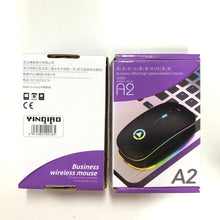 Load image into Gallery viewer, StitchGreen Ultra-Thin Rechargeable Battery Mute Mouse 2.4Ghz Optical LED Colorful Light Computer Game Wireless Mouse