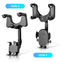 Load image into Gallery viewer, StitchGreen Mobile Phone Car Holder Universal Clips Silicone 360 Rotatable Retractable Rearview Mirror Phone Holder For Car