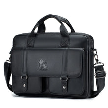 Load image into Gallery viewer, men leather briefcase with multiple pockets buy