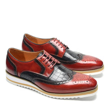 Load image into Gallery viewer, men's derby shoes Black Burgundy buy now