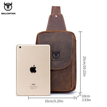 Load image into Gallery viewer, men's leather travel bag with tablet slot