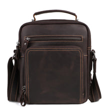 Load image into Gallery viewer, men's small crossbody leather bag vintage style