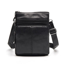 Load image into Gallery viewer, men's vintage leather bag metal zipper hook