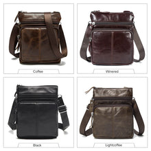 Load image into Gallery viewer, men's vintage leather messenger bag compact USA