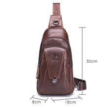 Load image into Gallery viewer, mens first layer cowhide sling bag