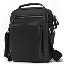 Load image into Gallery viewer, mens leather bag with top handle and strap
