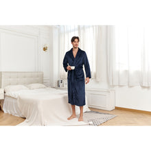 Load image into Gallery viewer, mens plush bathrobe full length
