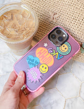 Load image into Gallery viewer, Pink Sticker Collage iPhone Case with Raised Bezel
