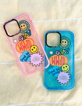Load image into Gallery viewer, Pink Sticker Collage iPhone Case with Raised Bezel