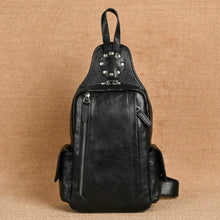 Load image into Gallery viewer, real leather street style sling bag men