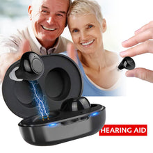 Load image into Gallery viewer, rechargeable hearing aid headset with noise cancellation