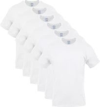 Load image into Gallery viewer, Gildan Men's Crew Neck T-Shirts, 5 Pack & 6 Pack, White Tees, 100% Cotton