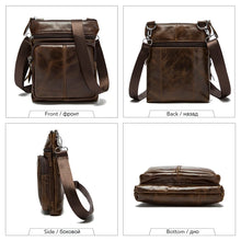Load image into Gallery viewer, small genuine leather crossbody bag men