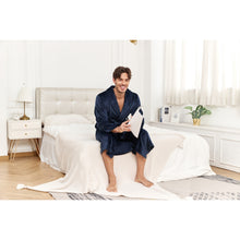 Load image into Gallery viewer, soft mens robe after shower