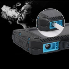 Load image into Gallery viewer, solar power bank with cigarette lighter and flashlight