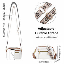 Load image into Gallery viewer, triple zip shoulder bag women daily use for sale