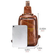 Load image into Gallery viewer, unisex genuine leather shoulder bag large Space