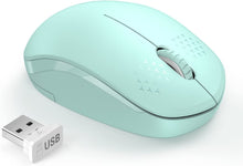 Load image into Gallery viewer, StitchGreen Noiseless 2.4GHz Wireless Mouse for Laptop Portable Mini Mute Mouse Silent Computer Mouse for Desktop Notebook PC
