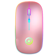 Load image into Gallery viewer, StitchGreen Ultra-Thin Rechargeable Battery Mute Mouse 2.4Ghz Optical LED Colorful Light Computer Game Wireless Mouse