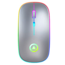 Load image into Gallery viewer, StitchGreen Ultra-Thin Rechargeable Battery Mute Mouse 2.4Ghz Optical LED Colorful Light Computer Game Wireless Mouse