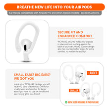 Load image into Gallery viewer, WC HookZ - Over Ear Hooks for Airpods Pro 1, 2 & Airpods 1, 2, 3