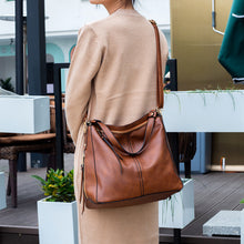 Load image into Gallery viewer, women's retro hobo tote bag with phone pocket