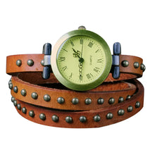 Load image into Gallery viewer, women's rivet leather watch chain