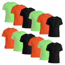 Load image into Gallery viewer, StitchGreen Men's 12-Pack Multicolor Short Sleeve Crewneck Soft Cotton T-Shirt - StitchGreen
