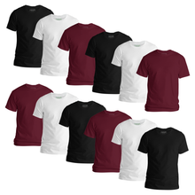Load image into Gallery viewer, StitchGreen Men's 12-Pack Multicolor Short Sleeve Crewneck Soft Cotton T-Shirt - StitchGreen