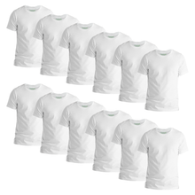 Load image into Gallery viewer, StitchGreen Men's 12-Pack Multicolor Short Sleeve Crewneck Soft Cotton T-Shirt - StitchGreen
