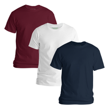 Load image into Gallery viewer, StitchGreen Men's 3-Pack Multicolor Short Sleeve Crewneck Soft Cotton T-Shirt - StitchGreen