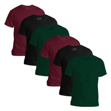 Load image into Gallery viewer, StitchGreen Men's 6-Pack Multicolor Half Sleeve T shirt | Best Modern Crewneck T-shirt - StitchGreen