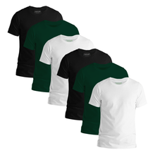 Load image into Gallery viewer, StitchGreen Men's 6-Pack Multicolor Half Sleeve T shirt | Best Modern Crewneck T-shirt - StitchGreen