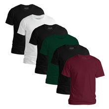 Load image into Gallery viewer, StitchGreen Men's 6-Pack Multicolor Half Sleeve T shirt | Best Modern Crewneck T-shirt - StitchGreen