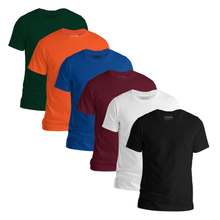 Load image into Gallery viewer, StitchGreen Men's 6-Pack Multicolor Half Sleeve T shirt | Best Modern Crewneck T-shirt - StitchGreen