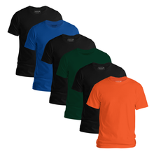 Load image into Gallery viewer, StitchGreen Men's 6-Pack Multicolor Half Sleeve T shirt | Best Modern Crewneck T-shirt - StitchGreen