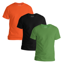 Load image into Gallery viewer, StitchGreen Men's 3-Pack Multicolor Short Sleeve Crewneck Soft Cotton T-Shirt - StitchGreen