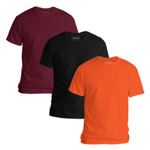 Load image into Gallery viewer, StitchGreen Men's 3-Pack Multicolor Short Sleeve Crewneck Soft Cotton T-Shirt - StitchGreen