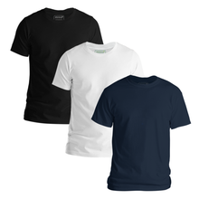 Load image into Gallery viewer, StitchGreen Men's 3-Pack Multicolor Short Sleeve Crewneck Soft Cotton T-Shirt - StitchGreen