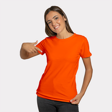 Load image into Gallery viewer, StitchGreen Women's Round Neck 100% Cotton 180 GSM Orange T-Shirt