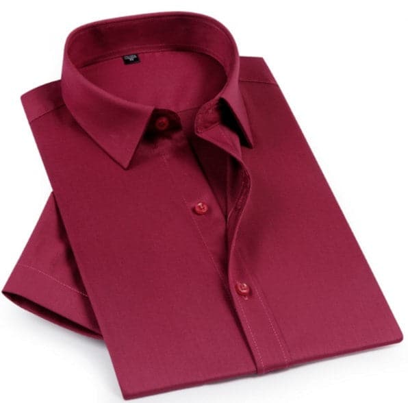 StitchGreen men's red color short sleeve formal shirt (Wholesale Minimum Quantity 100 Pieces)