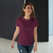 Load image into Gallery viewer, StitchGreen Women's Round Neck 100% Cotton 180 GSM Maroon T-Shirt - StitchGreen