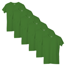 Load image into Gallery viewer, StitchGreen Women's 6 Pack Multicolor Package on 180 GSM Basic 100% Cotton Half Sleeve T-Shirt - StitchGreen