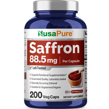 Load image into Gallery viewer, NusaPure Saffron Extract – Vegan, Non-GMO Veggie Capsules
