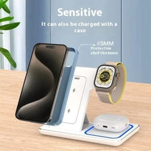 Load image into Gallery viewer, Ultimate 3-in-1 Fast Wireless Charger Stand with Night Light
