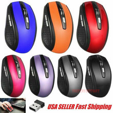 Load image into Gallery viewer, 2.4GHz Wireless Optical Mouse Mice &amp; USB Receiver For PC Laptop Computer DPI USA
