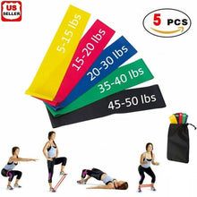 Load image into Gallery viewer, Glam Hobby resistance bands loop set of 5 for yoga crossfit and booty workout

