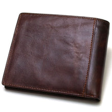 Load image into Gallery viewer, Blue Mount Genuine Leather Men's Wallet – Zipper Coin Purse, Bifold, Retro Style
